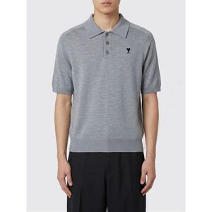 Ami Paris Polo Shirt Men Grey